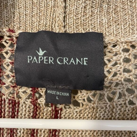 BUCKLE Paper Crane Southwestern Open Front Cardigan Asymmetrical Hem Size Large - Picture 7 of 10